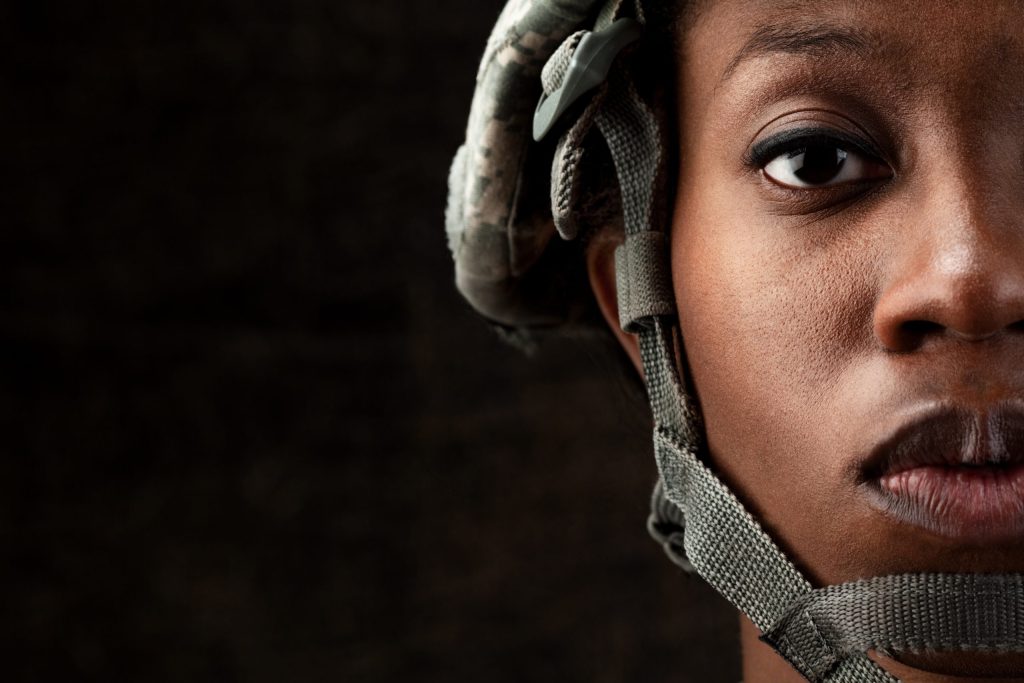 Female African American Soldier